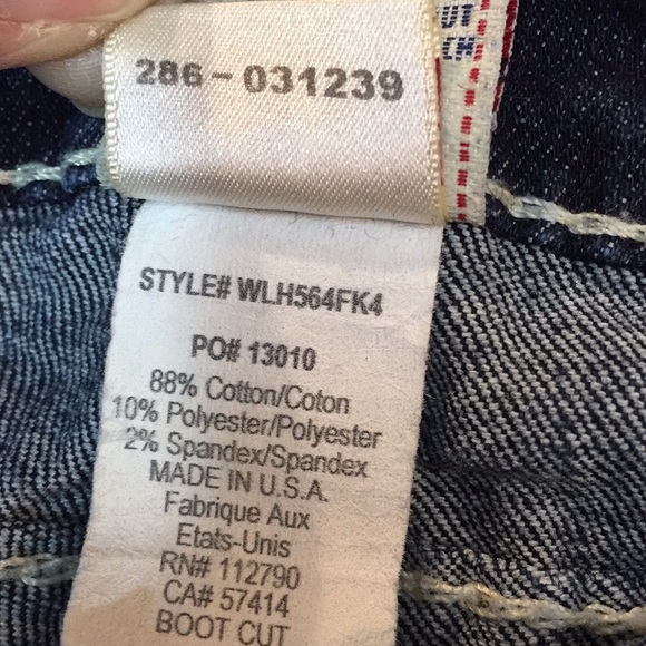 True Religion Boot Cut Dark Wash Jeans Sz 26 - Picture 8 of 8